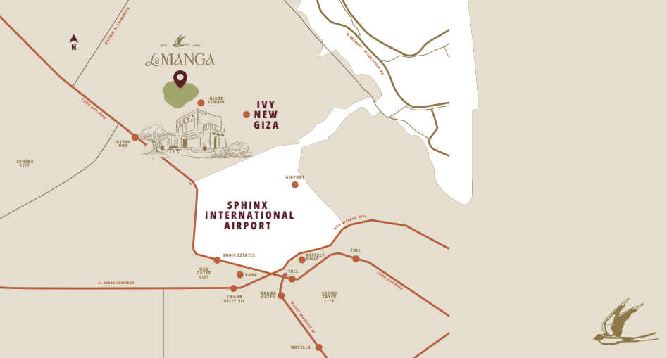 الموقع الأستراتيجي لكمبوند لا مانجا زايد الجديدة