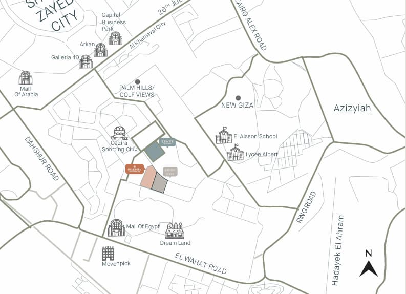 موقع كمبوند هايد بارك سيجنتشر اكتوبر