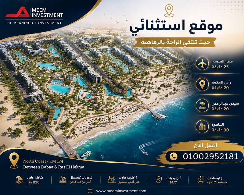 أسعار قرية جميلة الساحل الشمالي